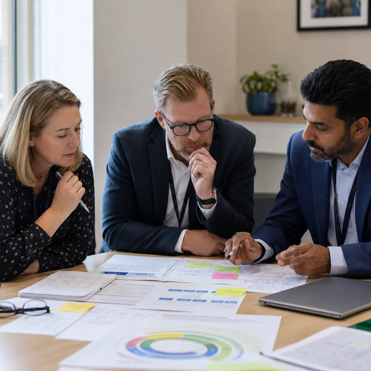 Senior education leaders in a wellbeing planning session
